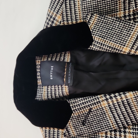 Smythe Glen Plaid Duchess Single Button Wool Twill Blazer - Picture 3 of 8